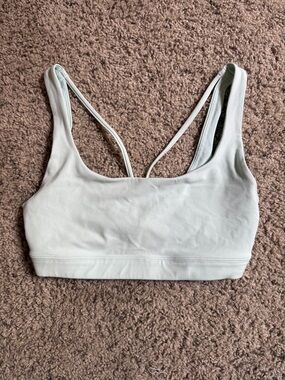 Athleta Light Mint Blue Double-Strap Sports Bralette